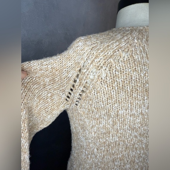 Express Tan Knit Sweater | Wool Blend | Size Small - Picture 5 of 9